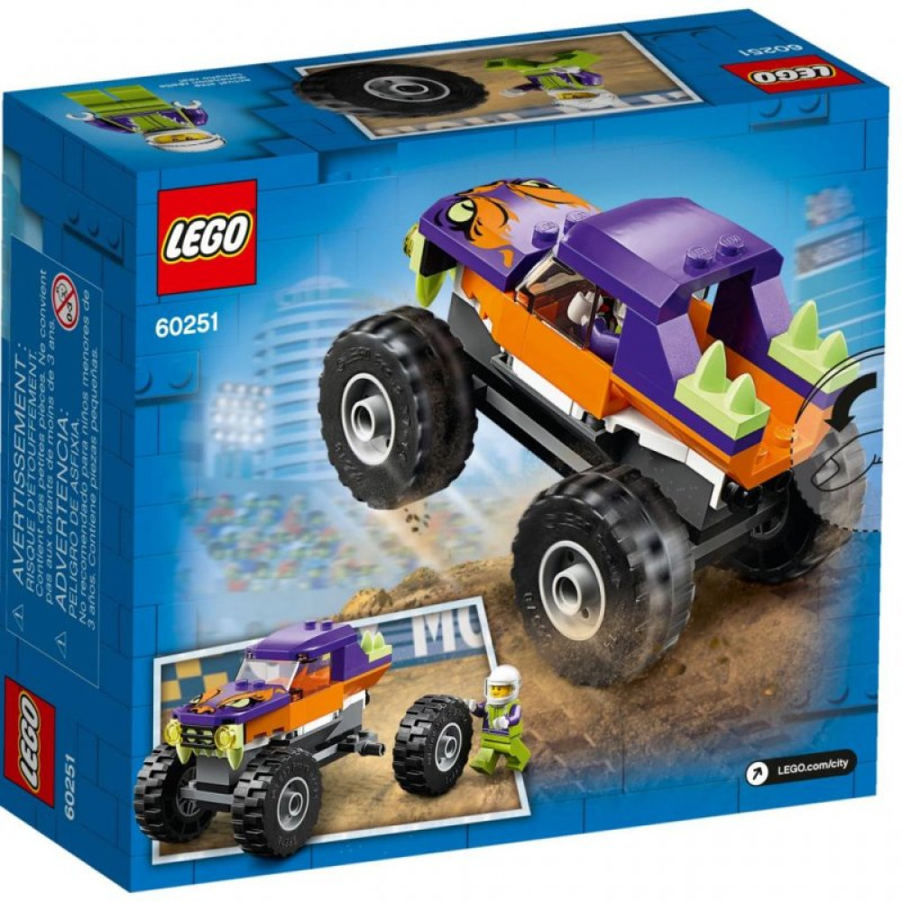 Конструктор LEGO City Great Vehicles Монстр-трак 55 деталей (60251) Конструктор LEGO City Great Vehicles Монстр-трак 55 деталей (60251)