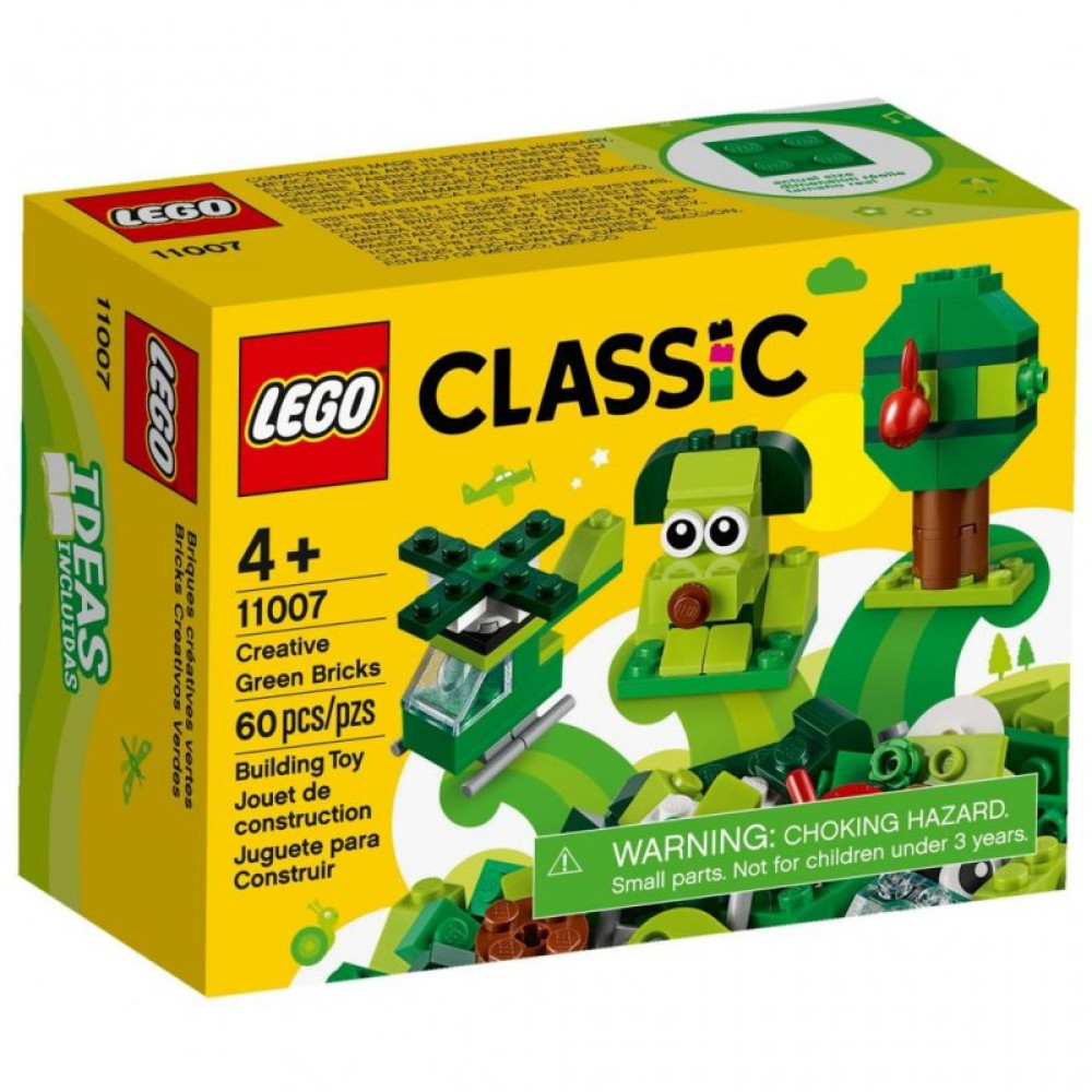 Конструктор LEGO Classic Зелёный набор для конструирования 60 деталей (11007)
