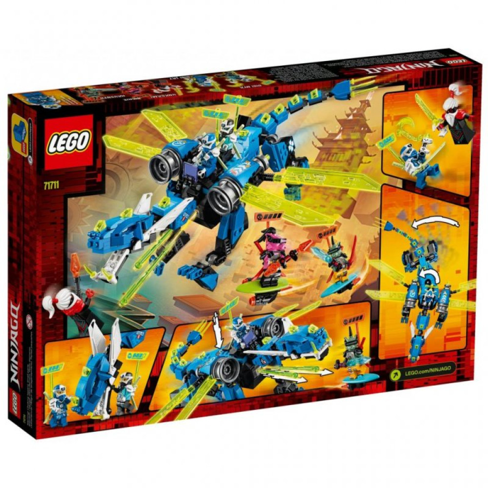 Конструктор LEGO Ninjago Кібердракон Джея 518 деталей (71711)
