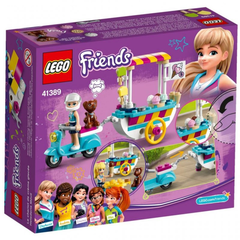 Конструктор LEGO Friends Тележка с мороженым 97 деталей (41389)