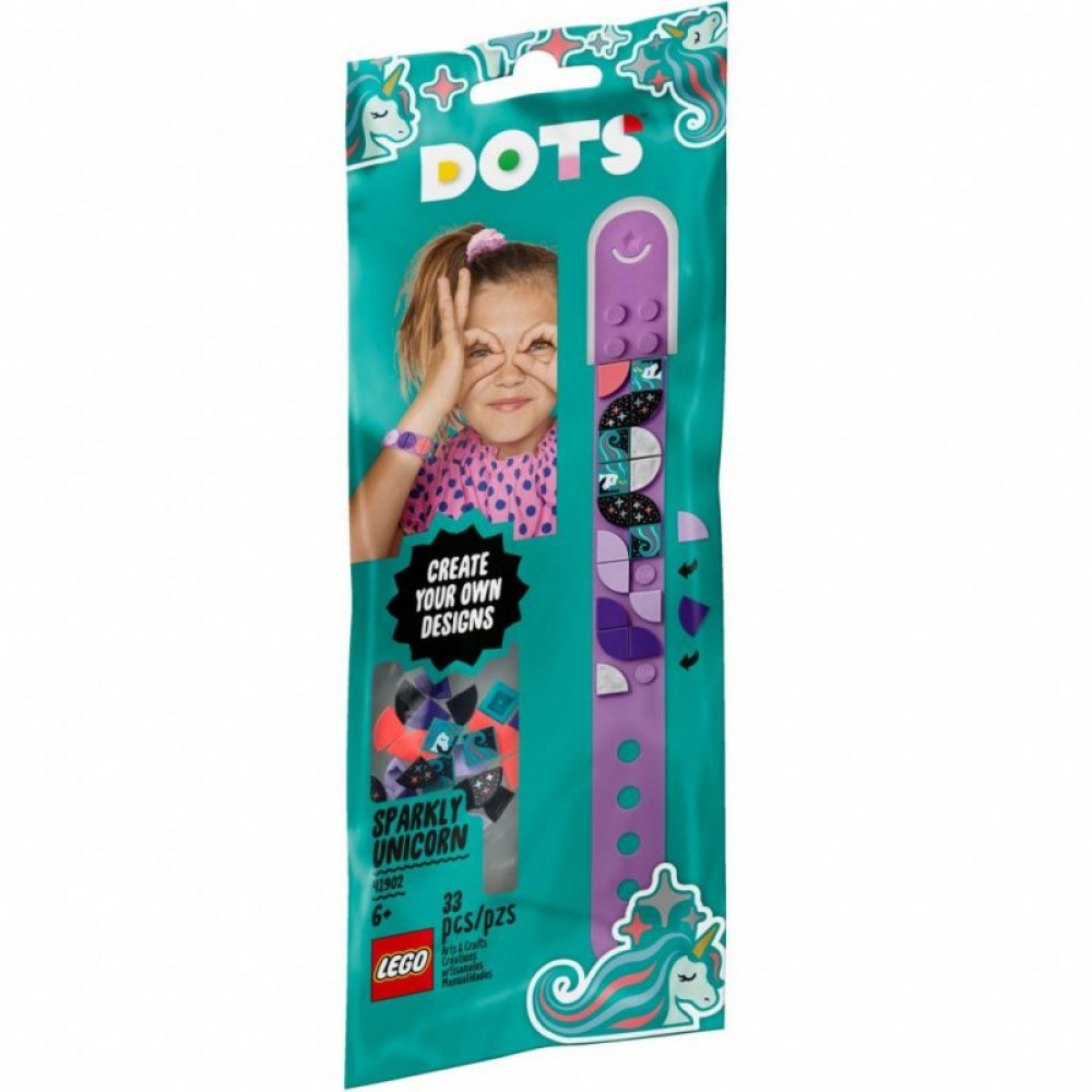 Конструктор LEGO Браслет DOTs Сверкающий единорог 33 детали (41902)
