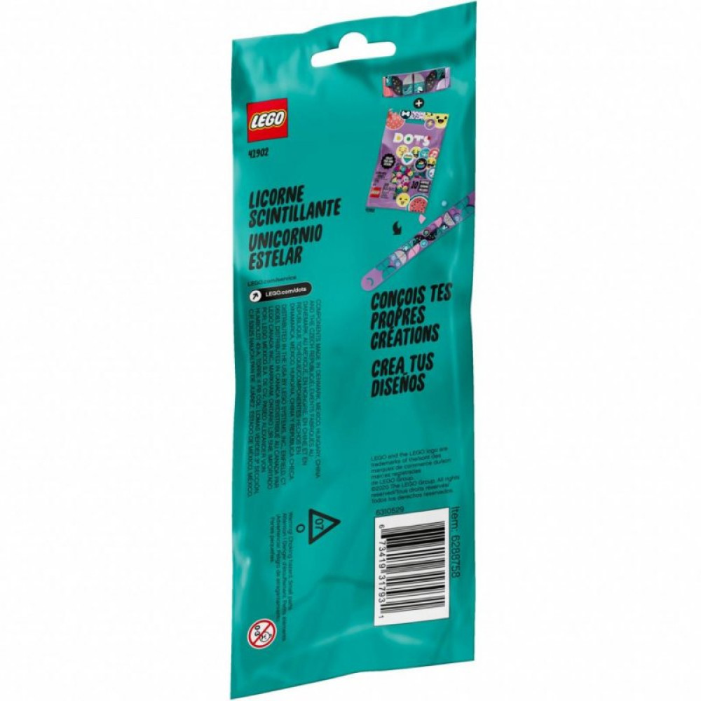 Конструктор LEGO Браслет DOTs Сверкающий единорог 33 детали (41902)