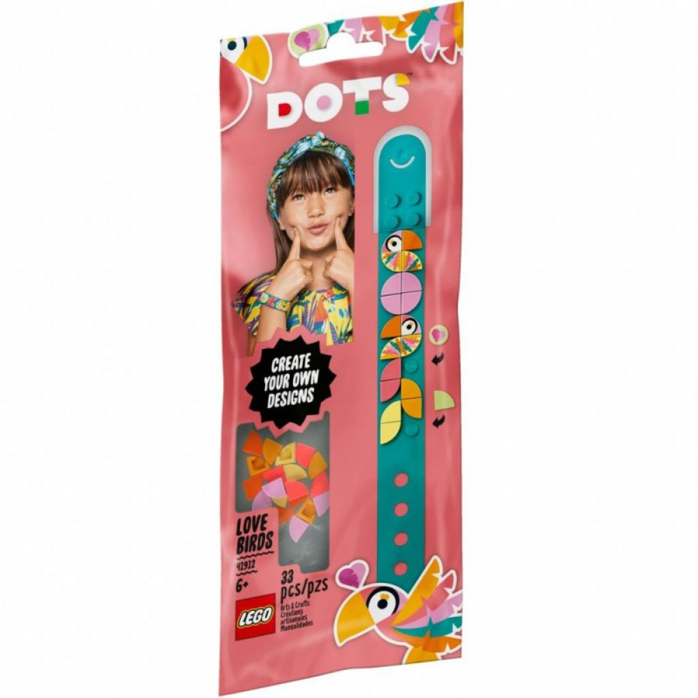 Конструктор LEGO Браслет DOTs Попугайчики 33 детали (41912)