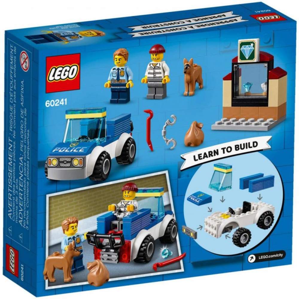 Конструктор LEGO City Police Полицейский отряд с собакой 67 деталей (60241)