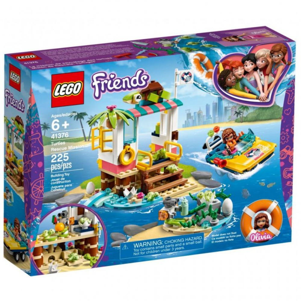 Конструктор LEGO Friends Спасение черепах 225 деталей (41376)