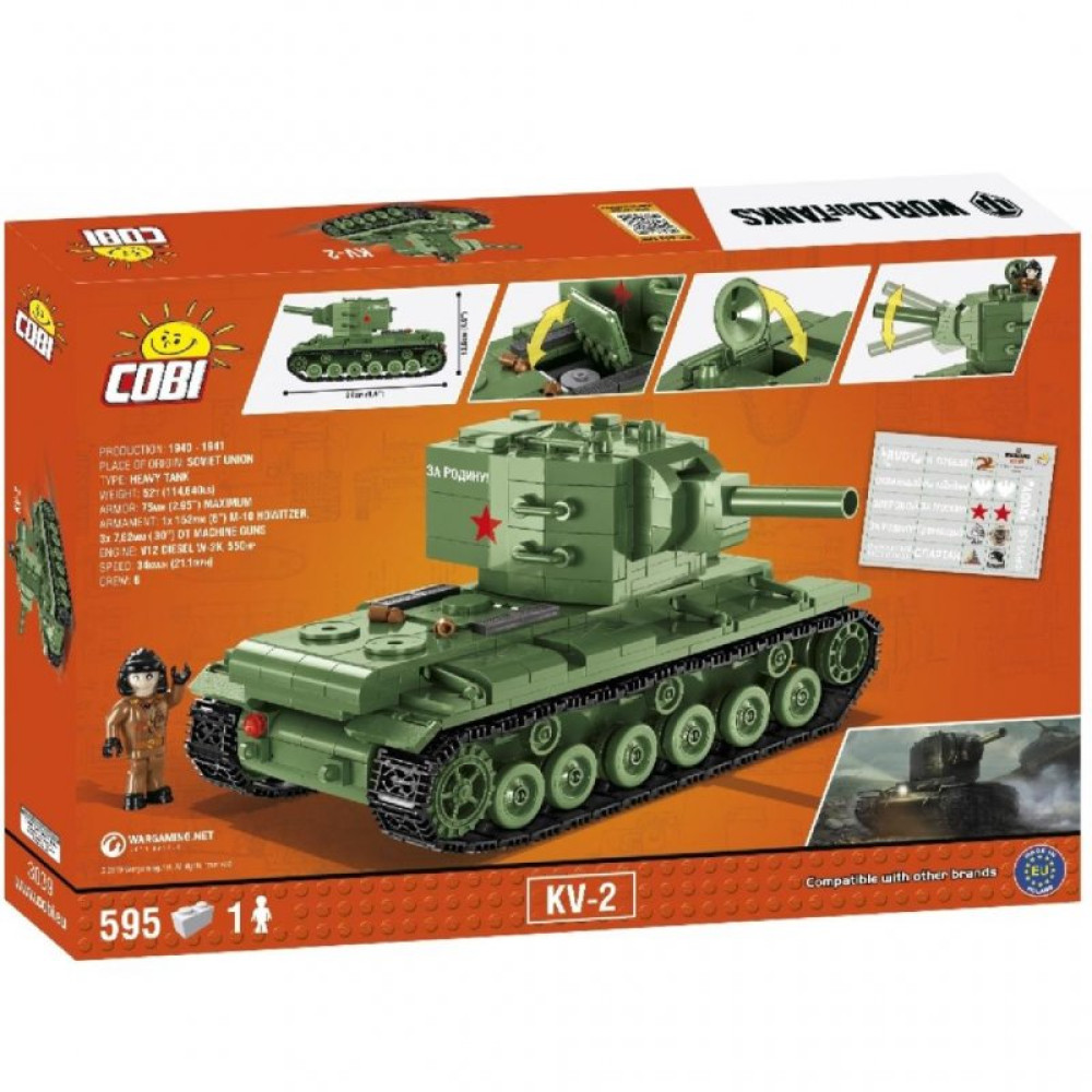 Конструктор Cobi World Of Tanks КВ-2 595 деталей (COBI-3039)