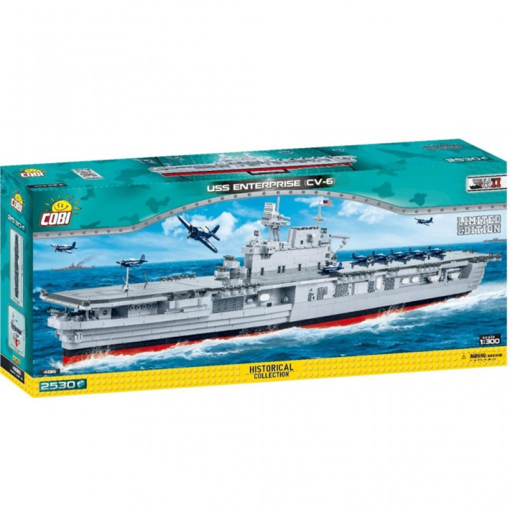 Конструктор Cobi World Of Warships Авианосец Энтерпрайз CV-6 2530 деталей (COBI-4816)