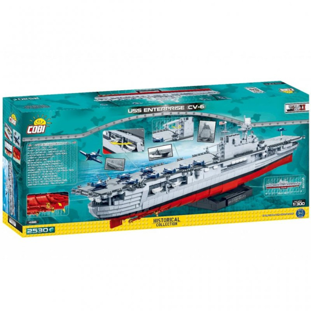 Конструктор Cobi World Of Warships Авианосец Энтерпрайз CV-6 2530 деталей (COBI-4816)