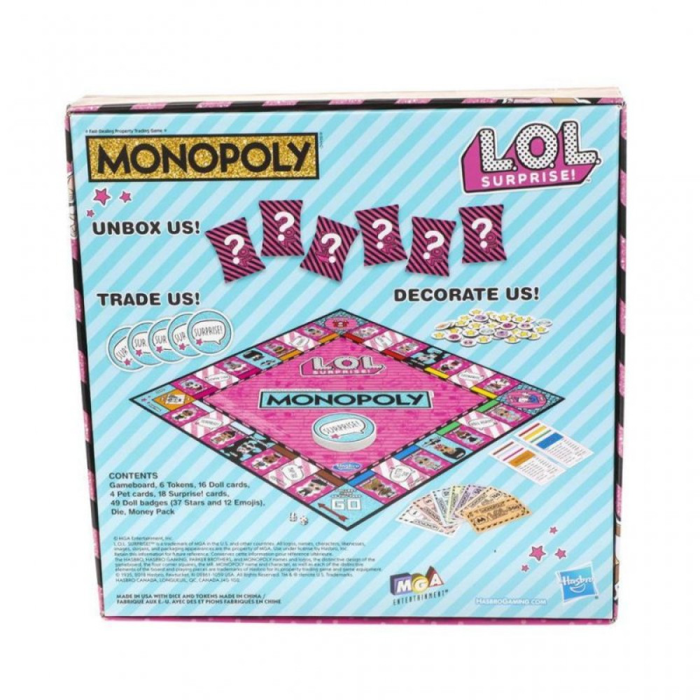 Настольная игра Hasbro Монополия ЛОЛ Сюрприз (англ) (E7572)