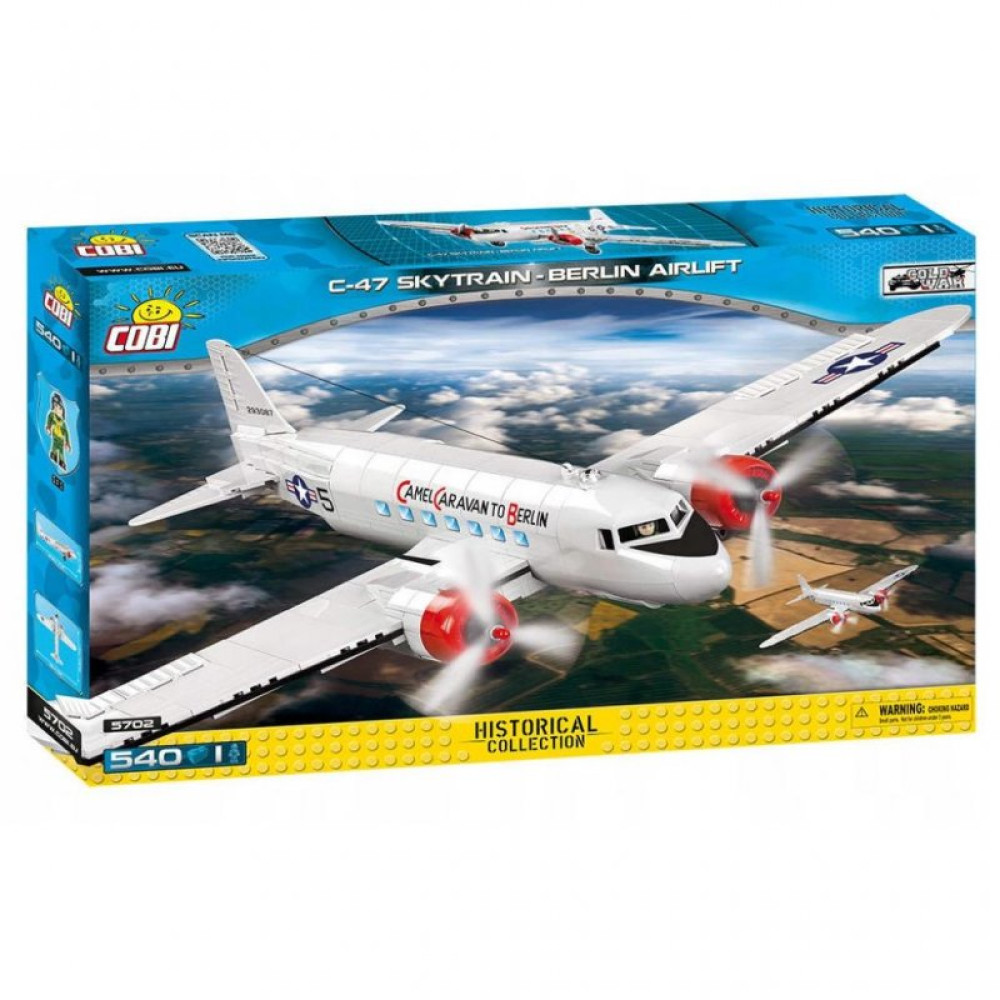 Конструктор Cobi Холодная Война Самолет C-47 Дакота Скайтрэйн 540 деталей (COBI-5702)