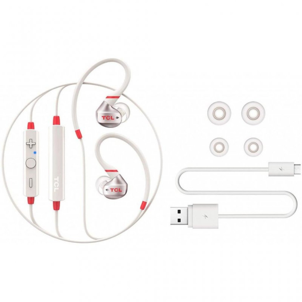Навушники TCL ACTV100BT Bluetooth Crimson White (ACTV100BTWT-EU)