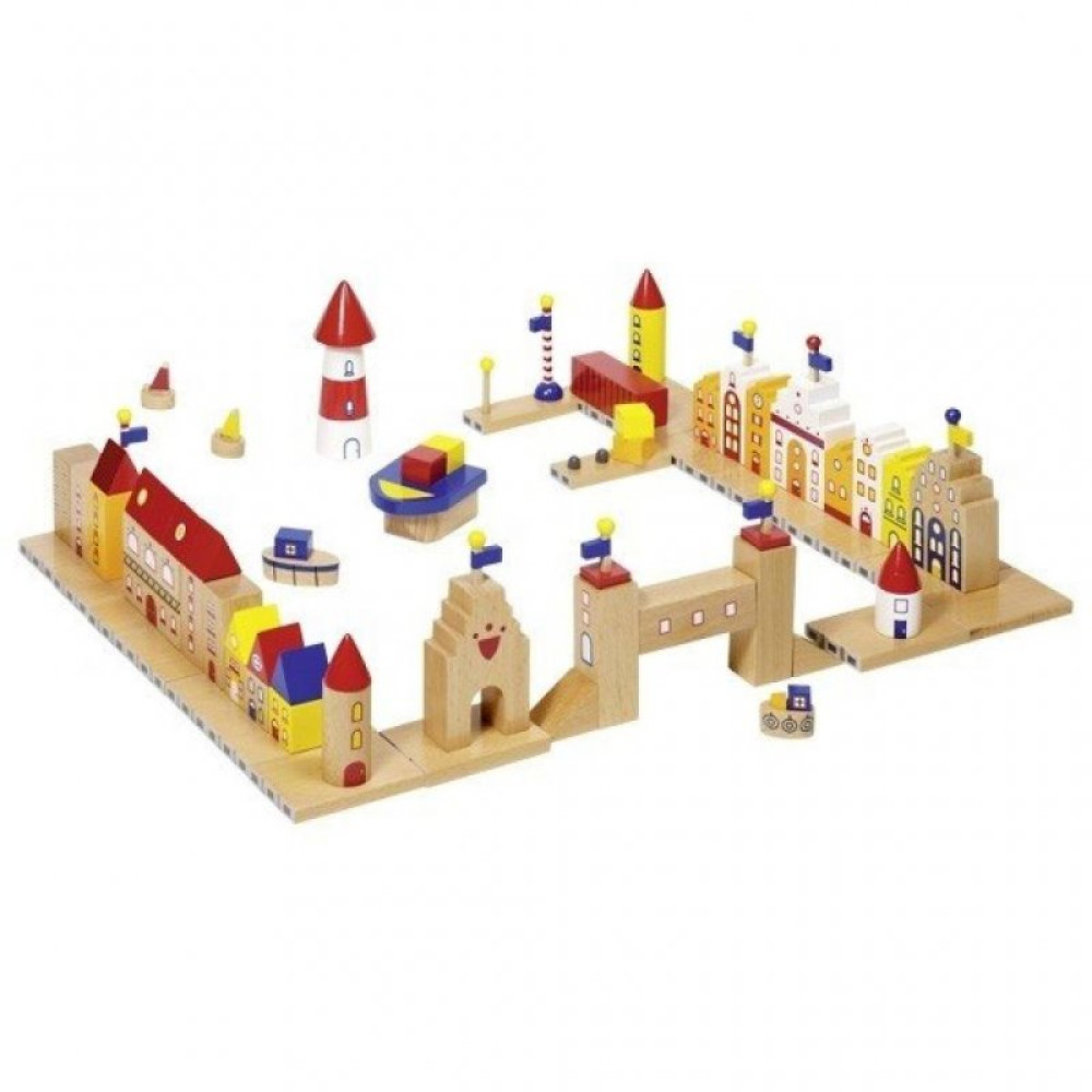 Конструктор Goki деревянный Моя маленькая гавань (58860G)