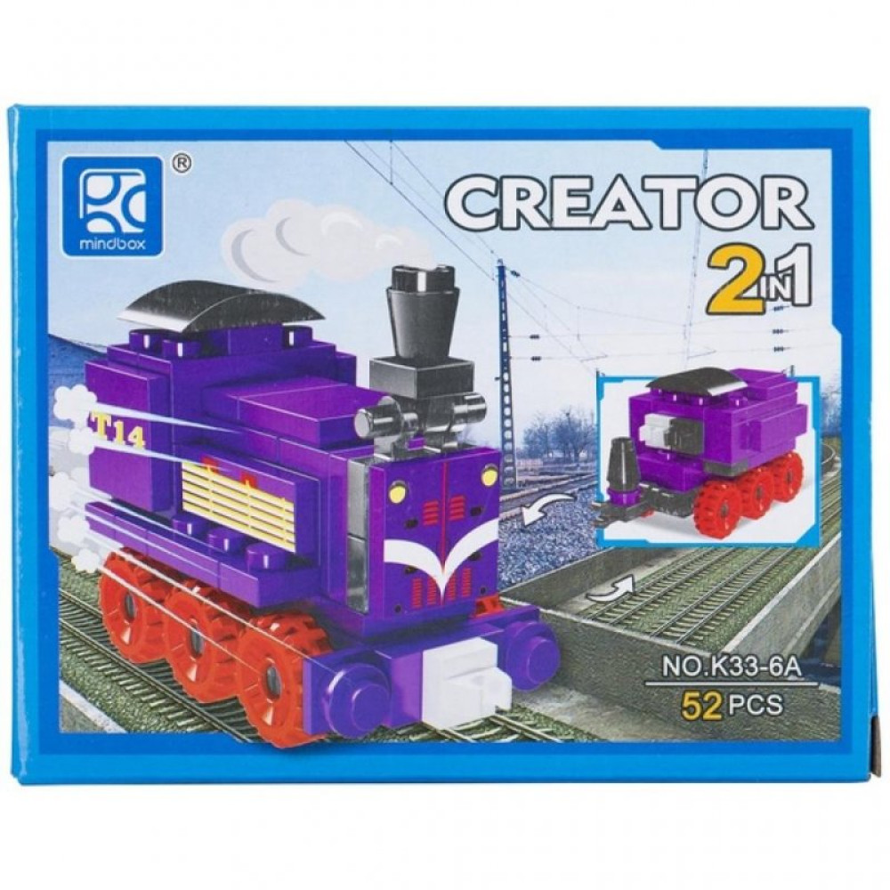 Конструктор Mindbox CREATOR TRAIN 2in1 в ассорт. (K33A)