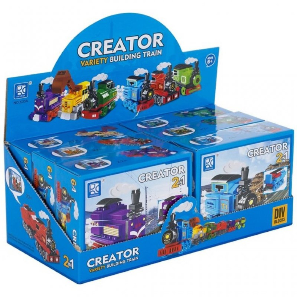 Конструктор Mindbox CREATOR TRAIN 2in1 в ассорт. (K33A)