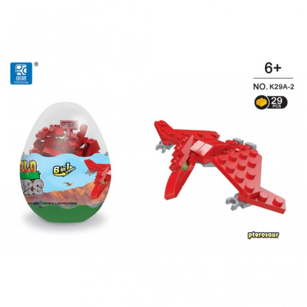 Конструктор Mindbox DINOSAURS в яйце в ассорт. (K29A)
