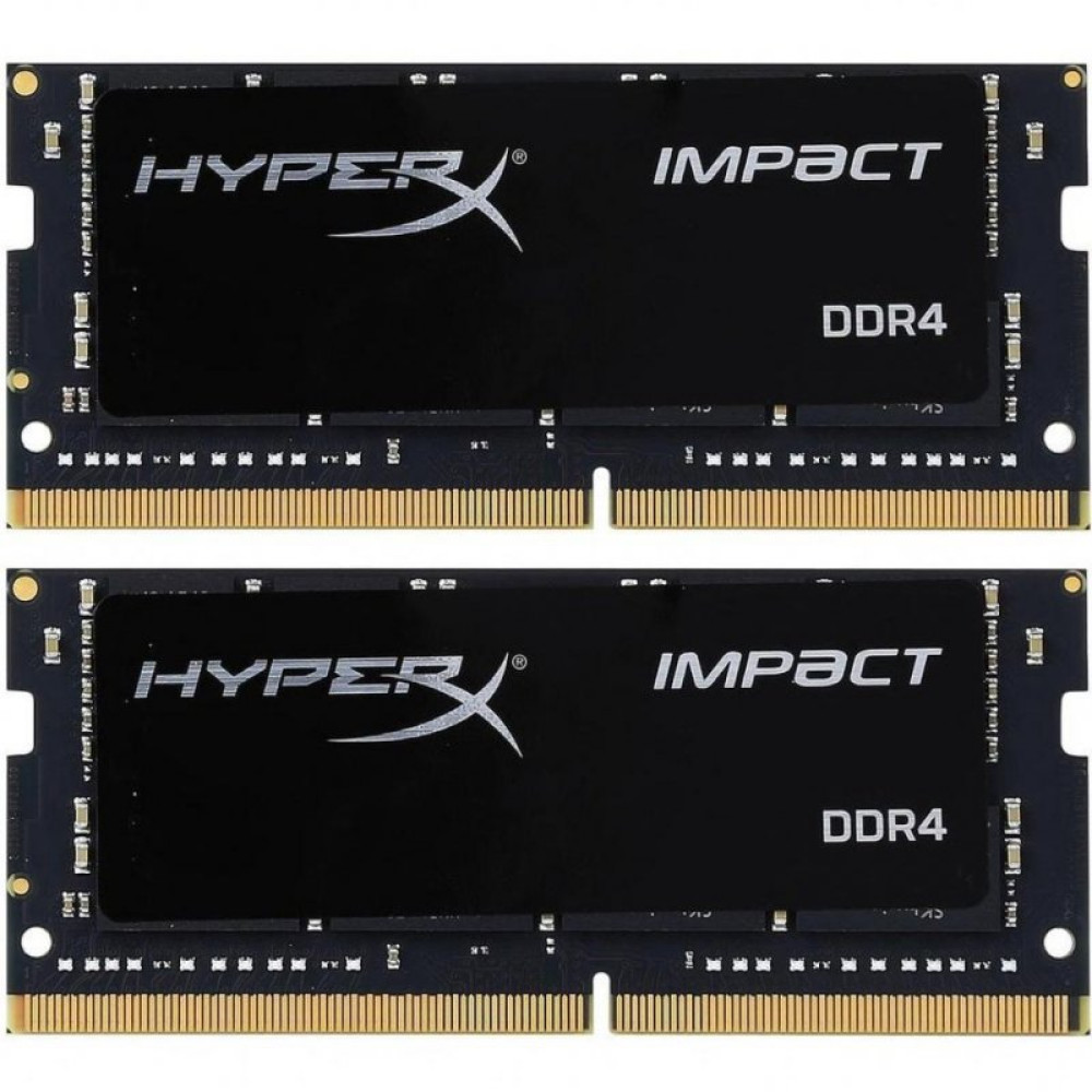 Модуль пам'яті для ноутбука SoDIMM DDR4 32GB (2x16GB) 2400 MHz HyperX Impact Kingston Fury (ex.HyperX) (HX424S14IBK2/32)