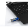 USB флеш накопитель eXceleram 8GB P1 Series Silver/Blue USB 2.0 (EXP1U2SIBL08)