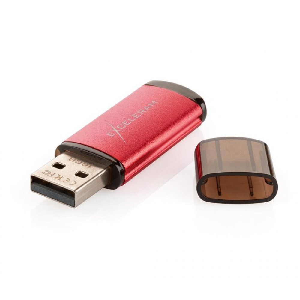 USB флеш накопитель eXceleram 16GB A3 Series Red USB 3.1 Gen 1 (EXA3U3RE16)