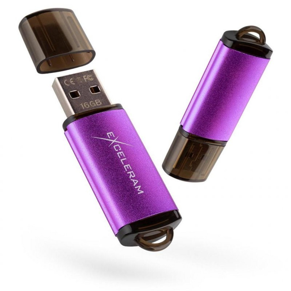 USB флеш накопитель eXceleram 16GB A3 Series Purple USB 2.0 (EXA3U2PU16)