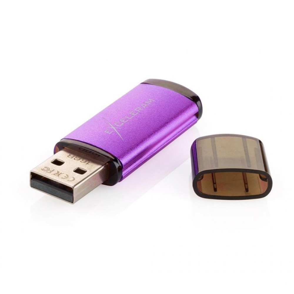 USB флеш накопитель eXceleram 16GB A3 Series Purple USB 2.0 (EXA3U2PU16)