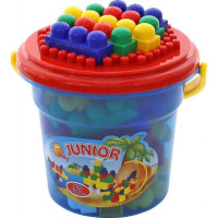 Конструктор Polesie Юніор 57 елементів у відрі Максі з кришкою (1853)