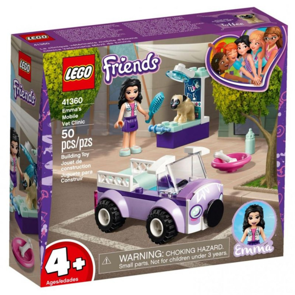 Конструктор LEGO Friends Передвижная ветклиника Эммы 50 деталей (41360)
