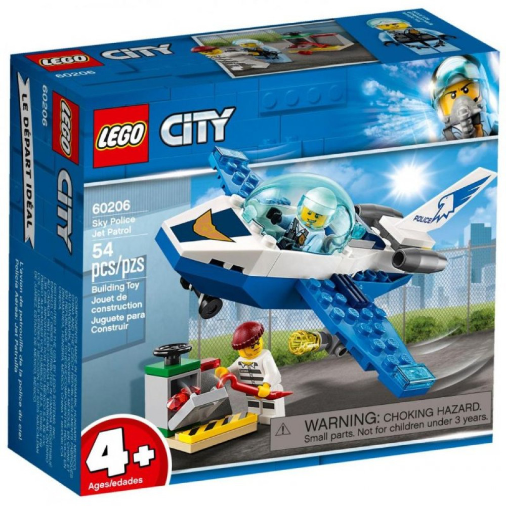 Конструктор LEGO City Воздушная полиция: патрульный самолёт 54 детали (60206)