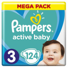 Подгузник Pampers Active Baby Midi Размер 3 (6-10 кг), 124 шт. (8001090950857) Подгузник Pampers Active Baby Midi Размер 3 (6-10 кг), 124 шт. (8001090950857)