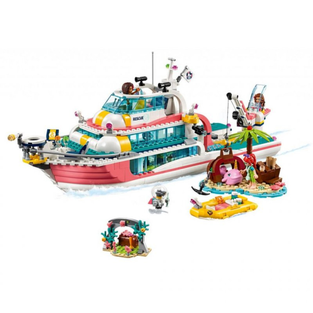 Конструктор LEGO Friends Катер для спасательных операций 908 деталей (41381)