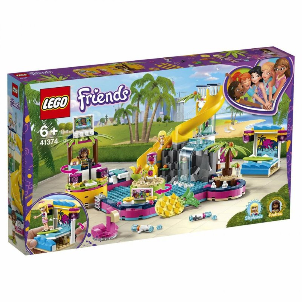 Конструктор LEGO Friends Андреа біля басейну 468 деталей (41374)