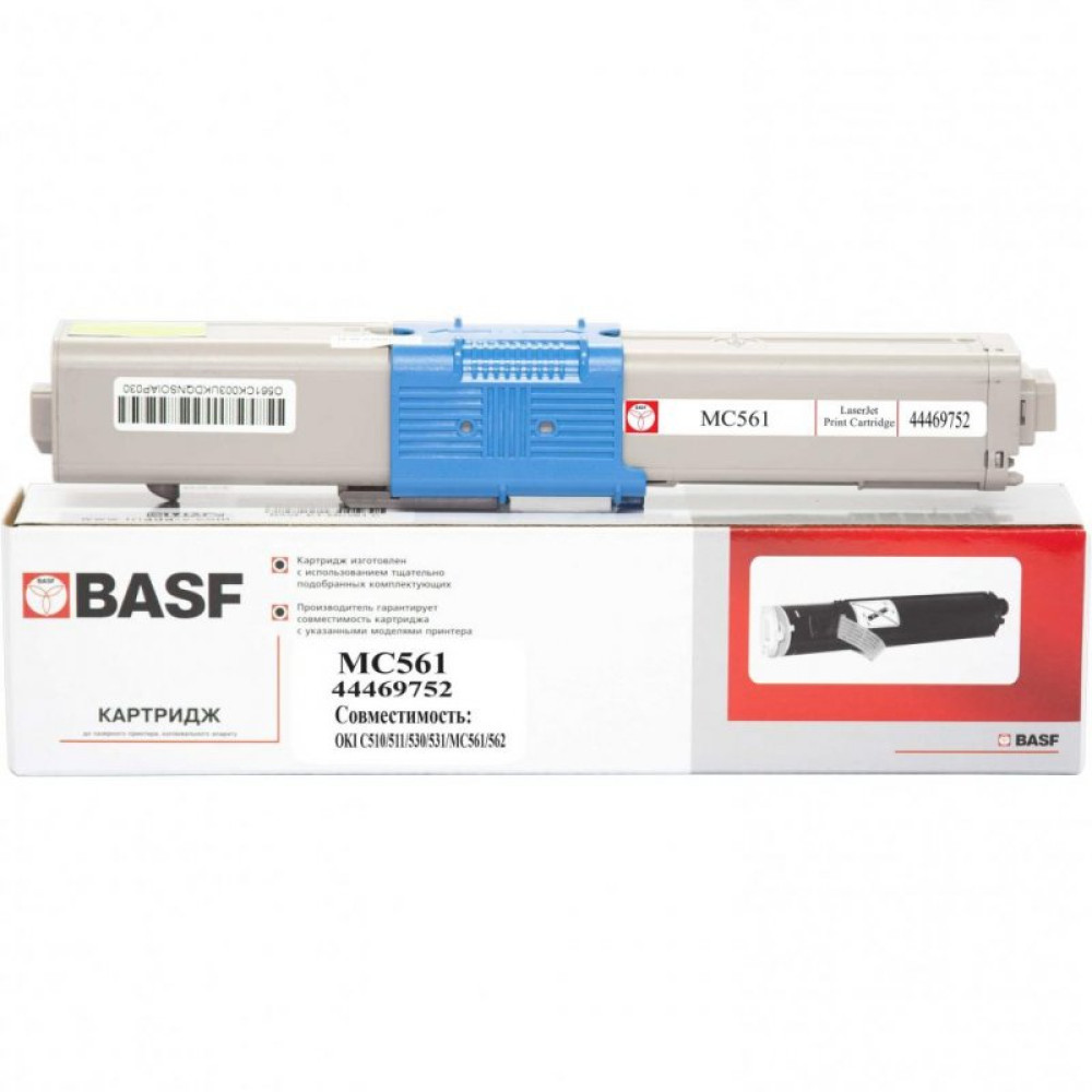 Картридж тонер BASF OKI C510/511/530 Yellow 44469752 (KT-MC561Y)