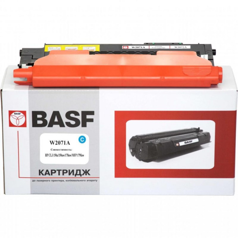Картридж тонер BASF HP CLJ 150/178/179, Cyan, без чіпа (BASF-KT-W2071A-WOC)