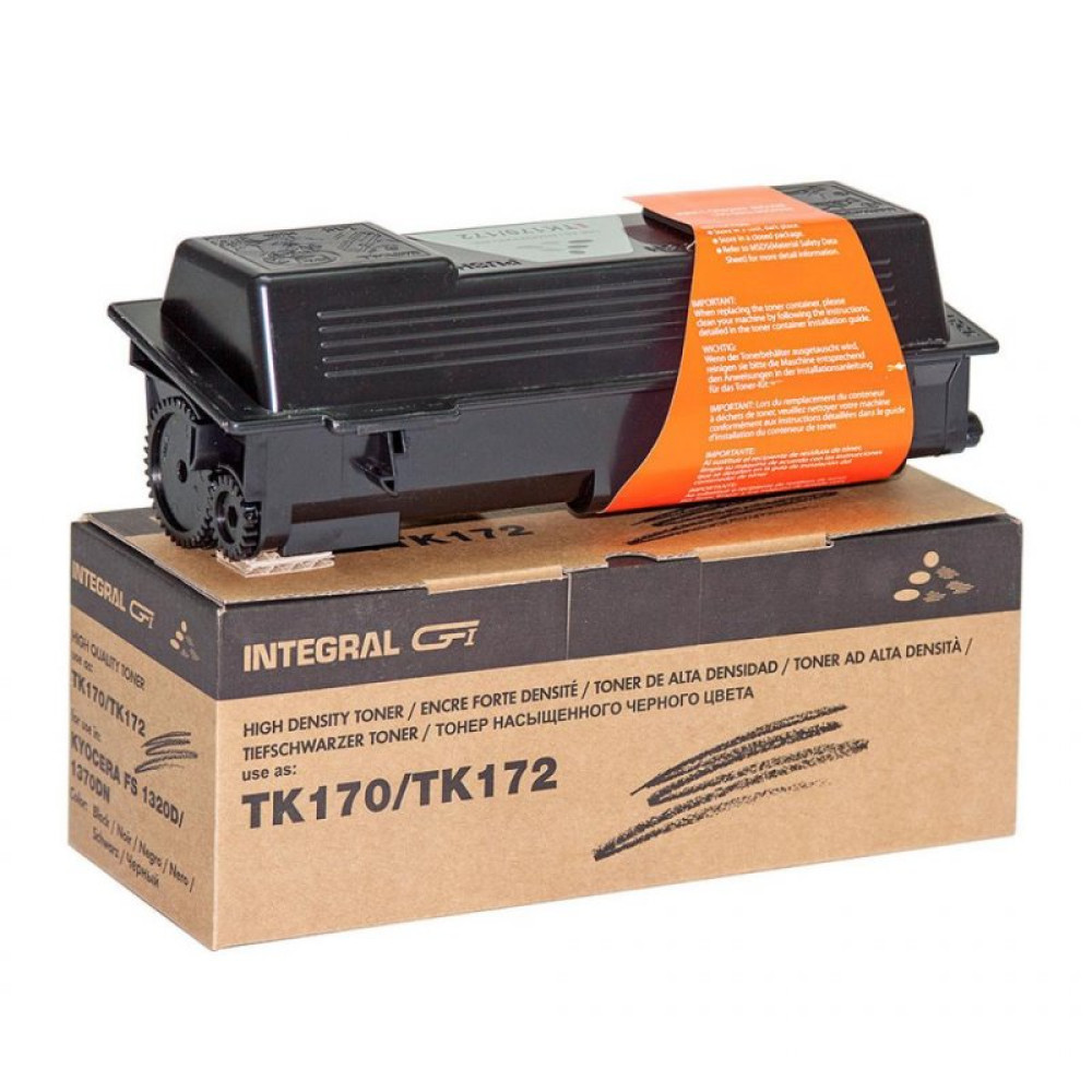 Тонер-картридж Integral Kyocera TK-170/TK172, без chip, Black 240г (12100054)