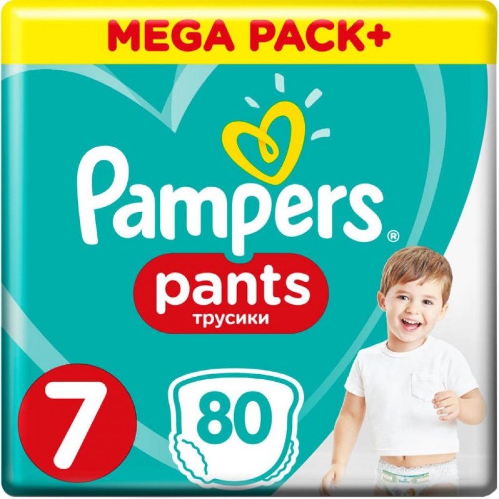 Подгузник Pampers трусики Pants Размер 7 (17+ кг), 80 шт (8001841133812)