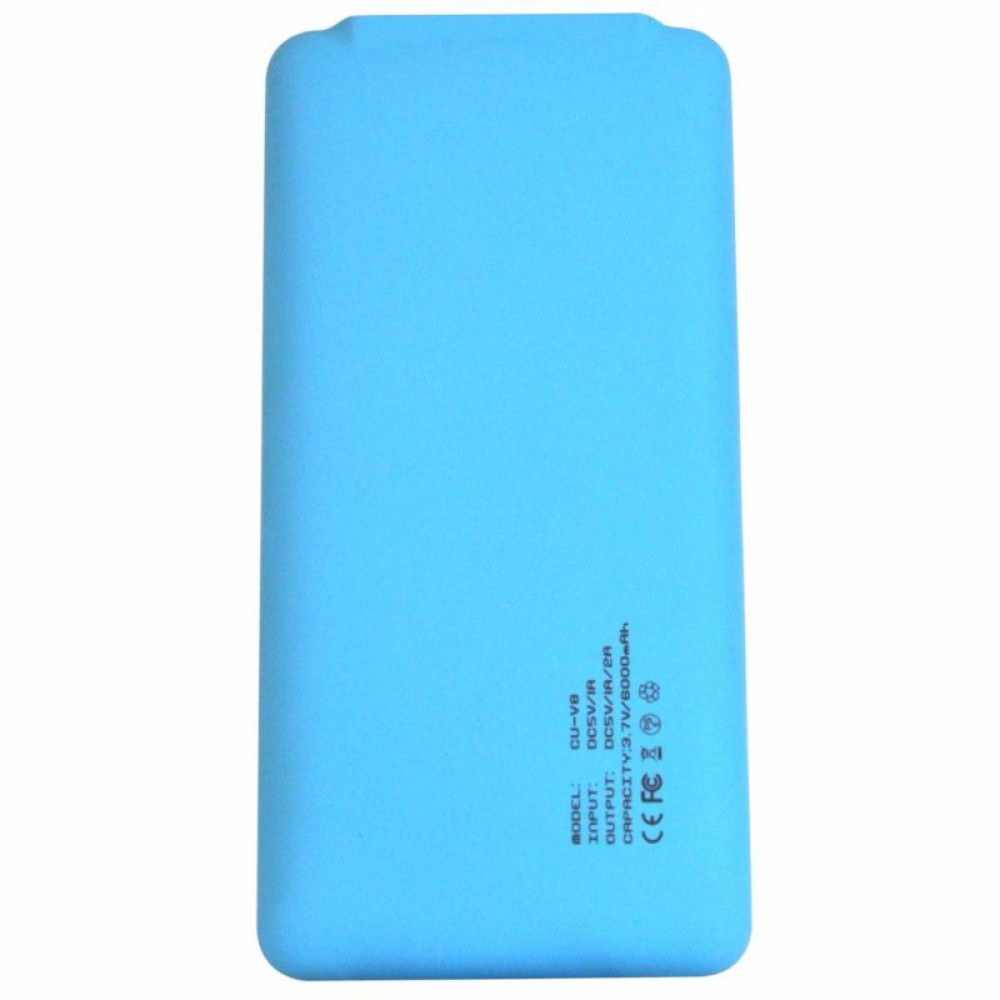 Батарея универсальная CoolUp CU-V8 6000mAh Blue (BAT-CU-V8-BE)