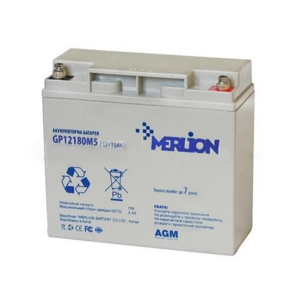 Батарея до ДБЖ Merlion 12V-18Ah (GP1218M5) Батарея до ДБЖ Merlion 12V-18Ah (GP1218M5)