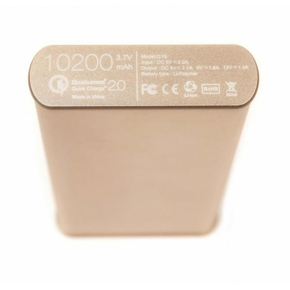 Батарея універсальна PowerPlant Q1S, Quick-Charge 2.0, 10200mAh Gold (DV00PB0005G)