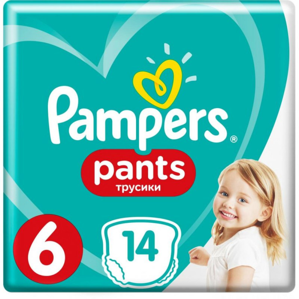 Подгузник Pampers трусики Pants Extra Large Размер 6 (15+ кг), 14 шт (8001090414359)