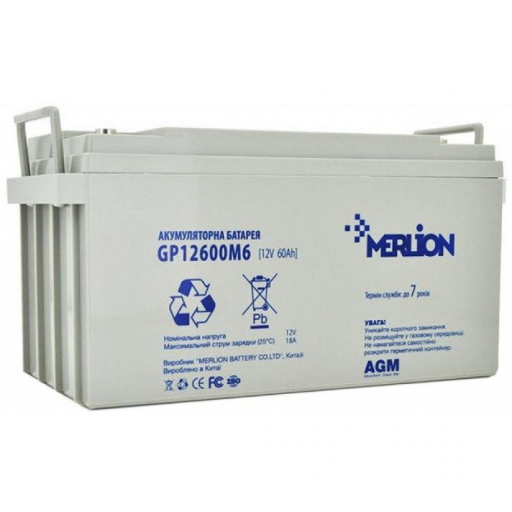 Батарея до ДБЖ Merlion 12V-60Ah (GP12600M6) Батарея до ДБЖ Merlion 12V-60Ah (GP12600M6)