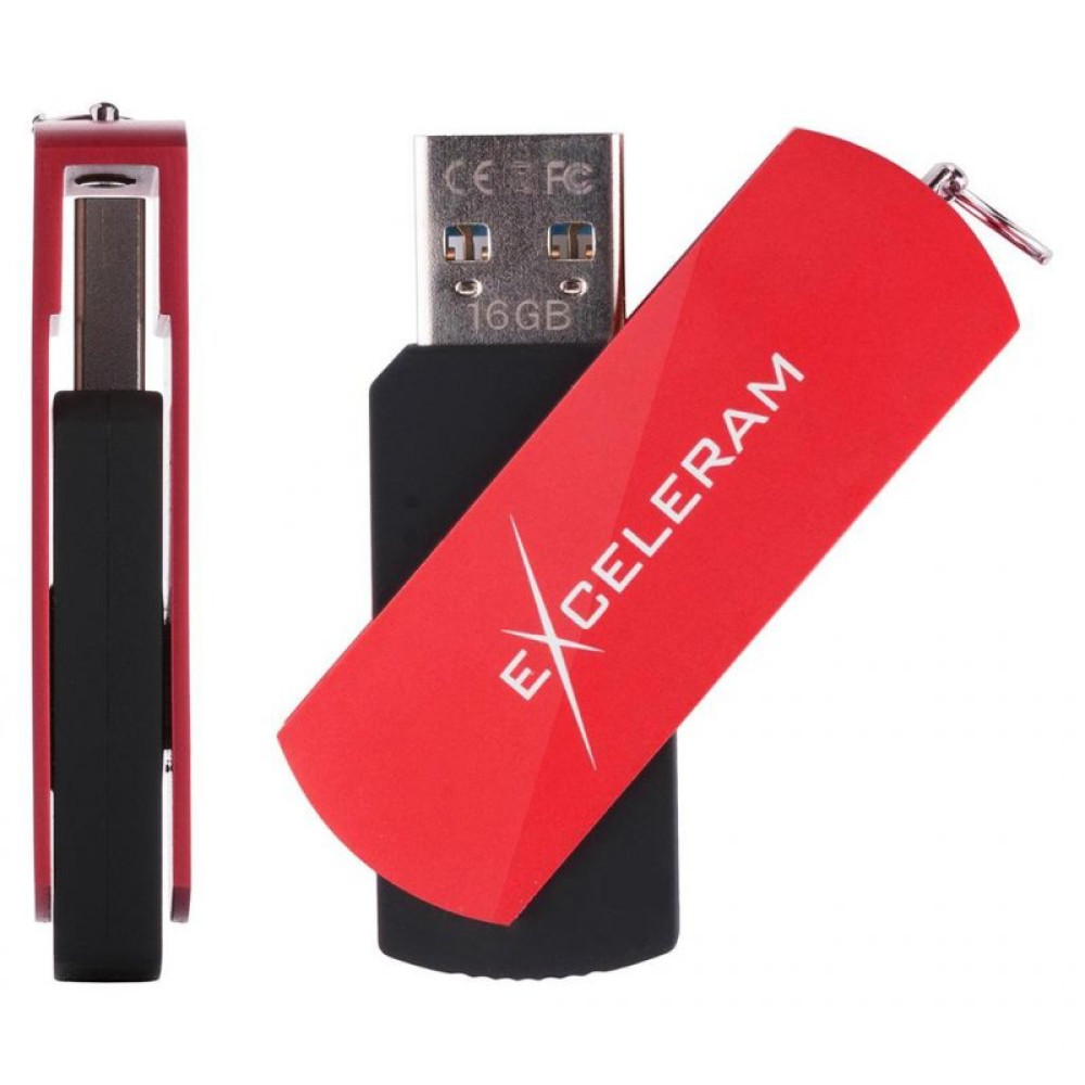 USB флеш накопичувач eXceleram 32GB P2 Series Red/Black USB 3.1 Gen 1 (EXP2U3REB32)