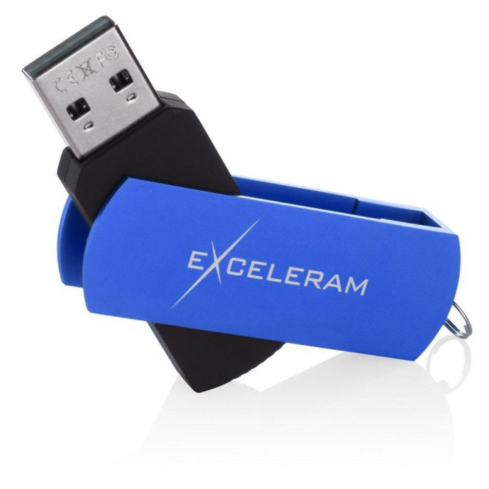 USB флеш накопичувач eXceleram 32GB P2 Series Blue/Black USB 2.0 (EXP2U2BLB32)