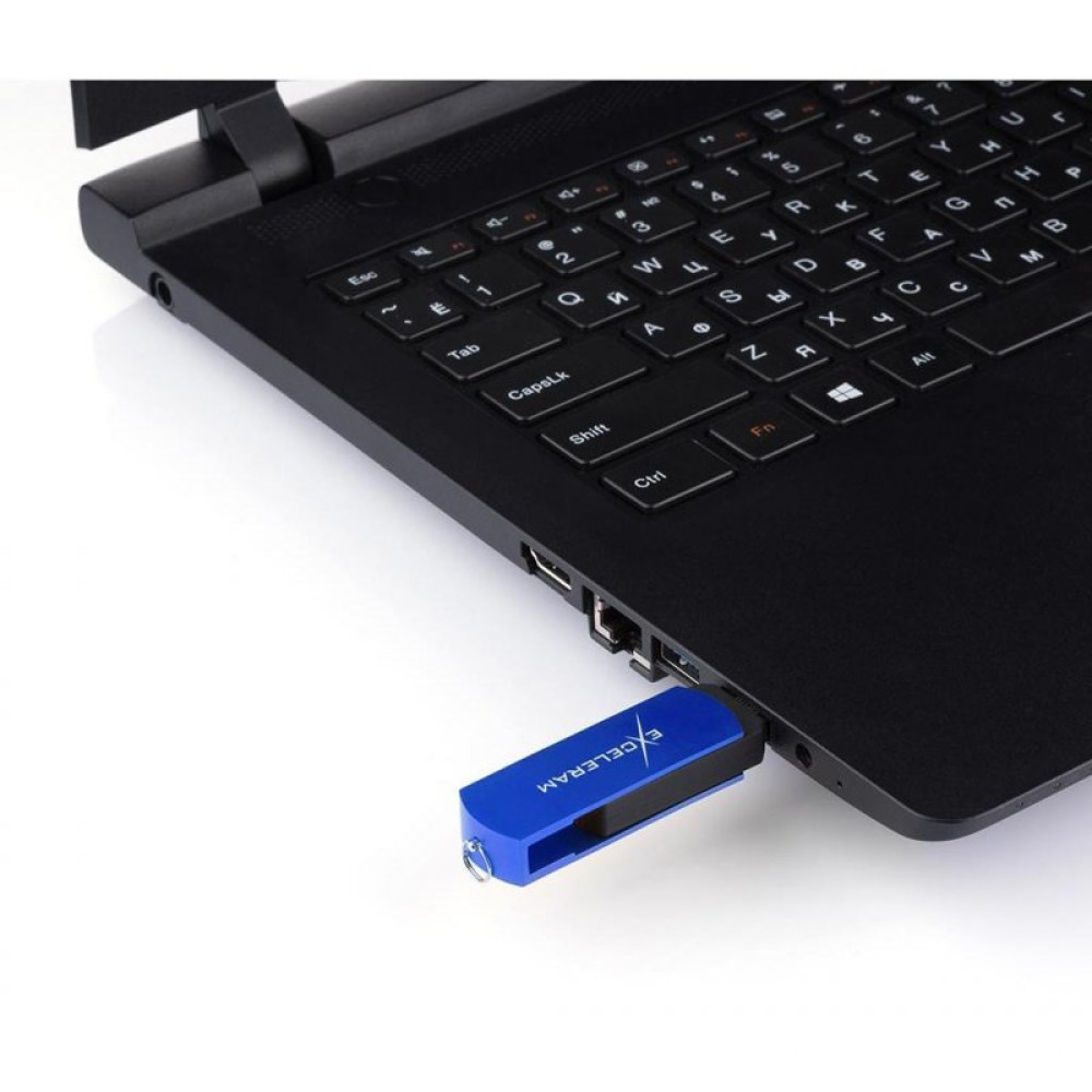 USB флеш накопичувач eXceleram 32GB P2 Series Blue/Black USB 2.0 (EXP2U2BLB32)