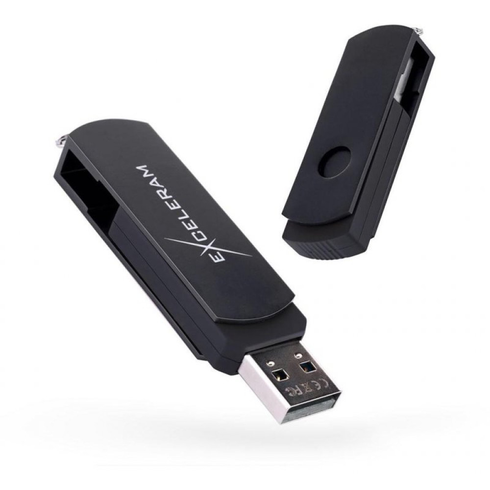 USB флеш накопитель eXceleram 64GB P2 Series Black/Black USB 2.0 (EXP2U2BB64)