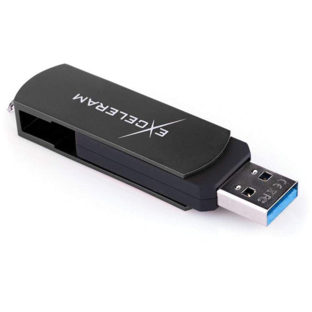 USB флеш накопитель eXceleram 128GB P2 Series Black/Black USB 3.1 Gen 1 (EXP2U3BB128)