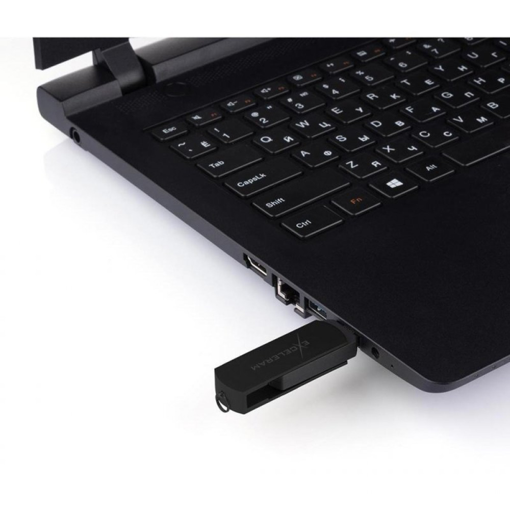 USB флеш накопитель eXceleram 128GB P2 Series Black/Black USB 3.1 Gen 1 (EXP2U3BB128)