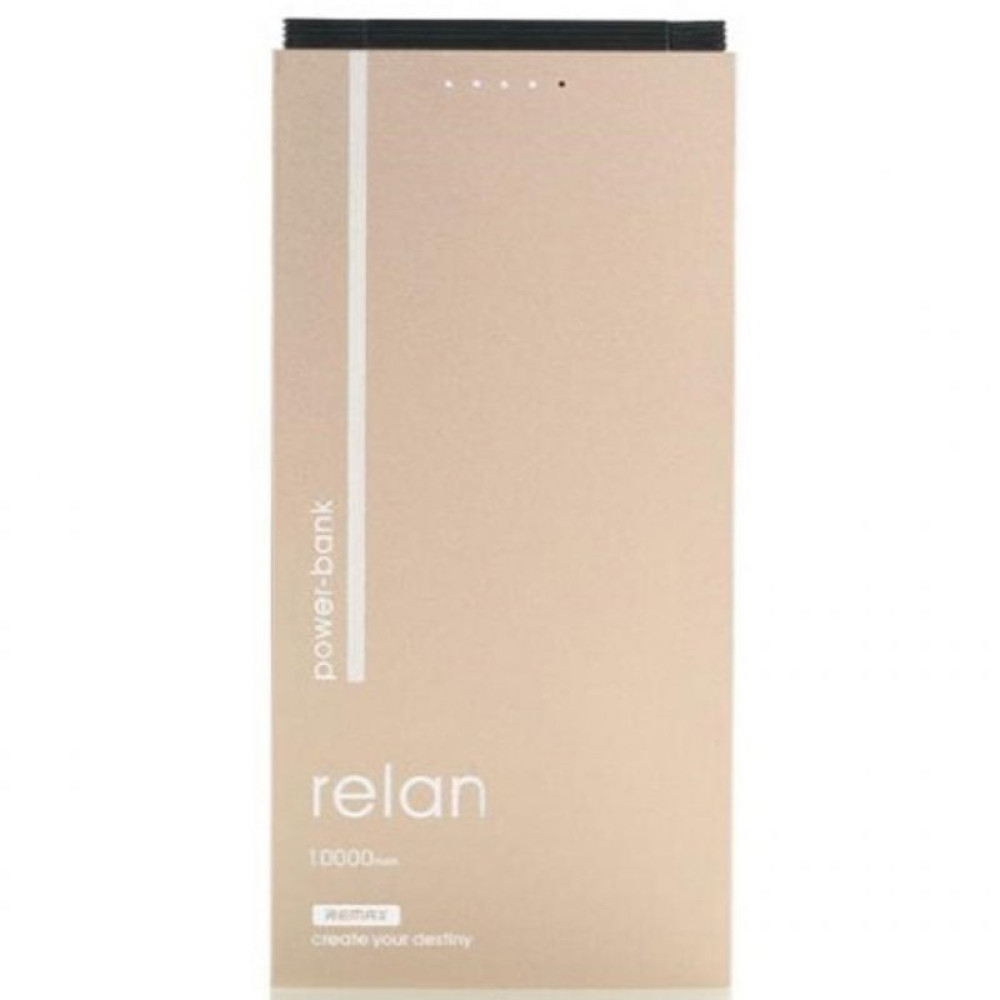 Батарея універсальна Remax Relan 10000mAh 2USB-2A with 2in1 gold (RPP-65-GOLD)