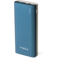 Батарея универсальная Vinga 10000 mAh soft touch blue (BTPB3810QCROBL)