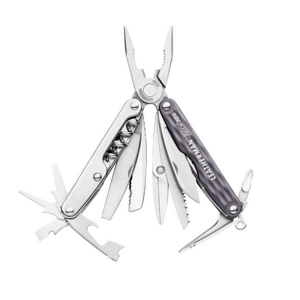 Мультитул LEATHERMAN Juice S2-GRANITE GRAY, шкіряний чохол, карт. коробка (831944)