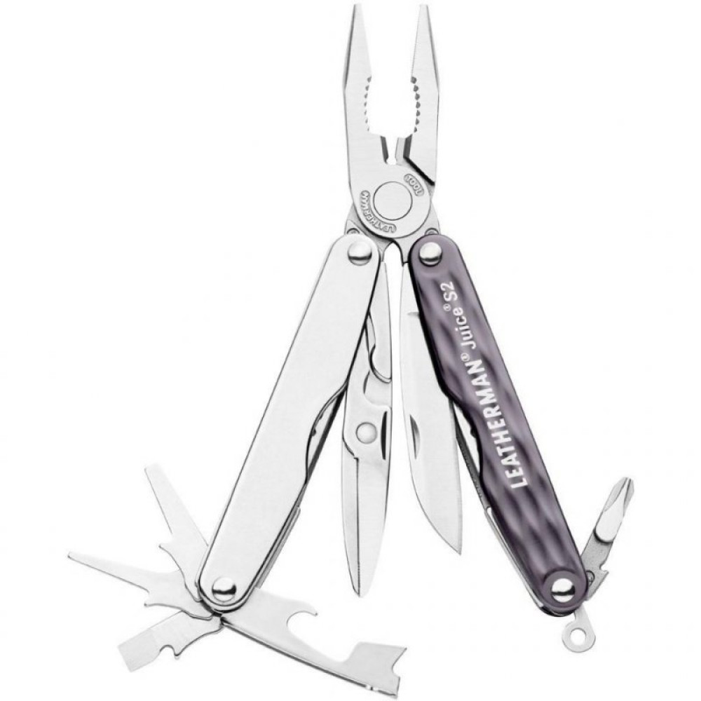 Мультитул LEATHERMAN Juice S2- GRANITE GRAY, кожаный чехол, подарочная коробка (831985)