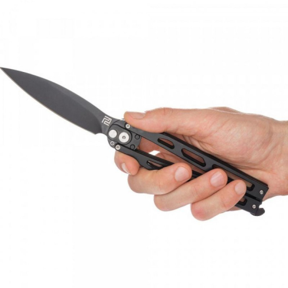 Нож Artisan Kinetic Balisong, D2, Steel black (1823PL-BK)